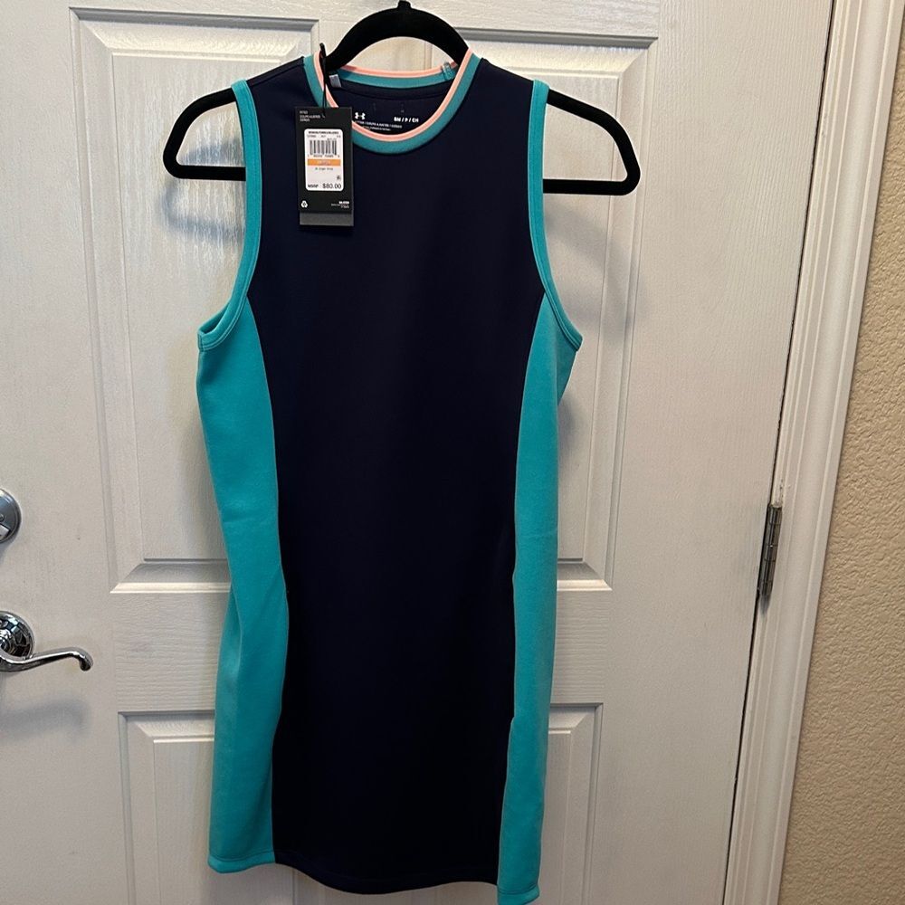 Under Armour Navy & Teal Athletic Dress Size Small Zinger Dress NWT